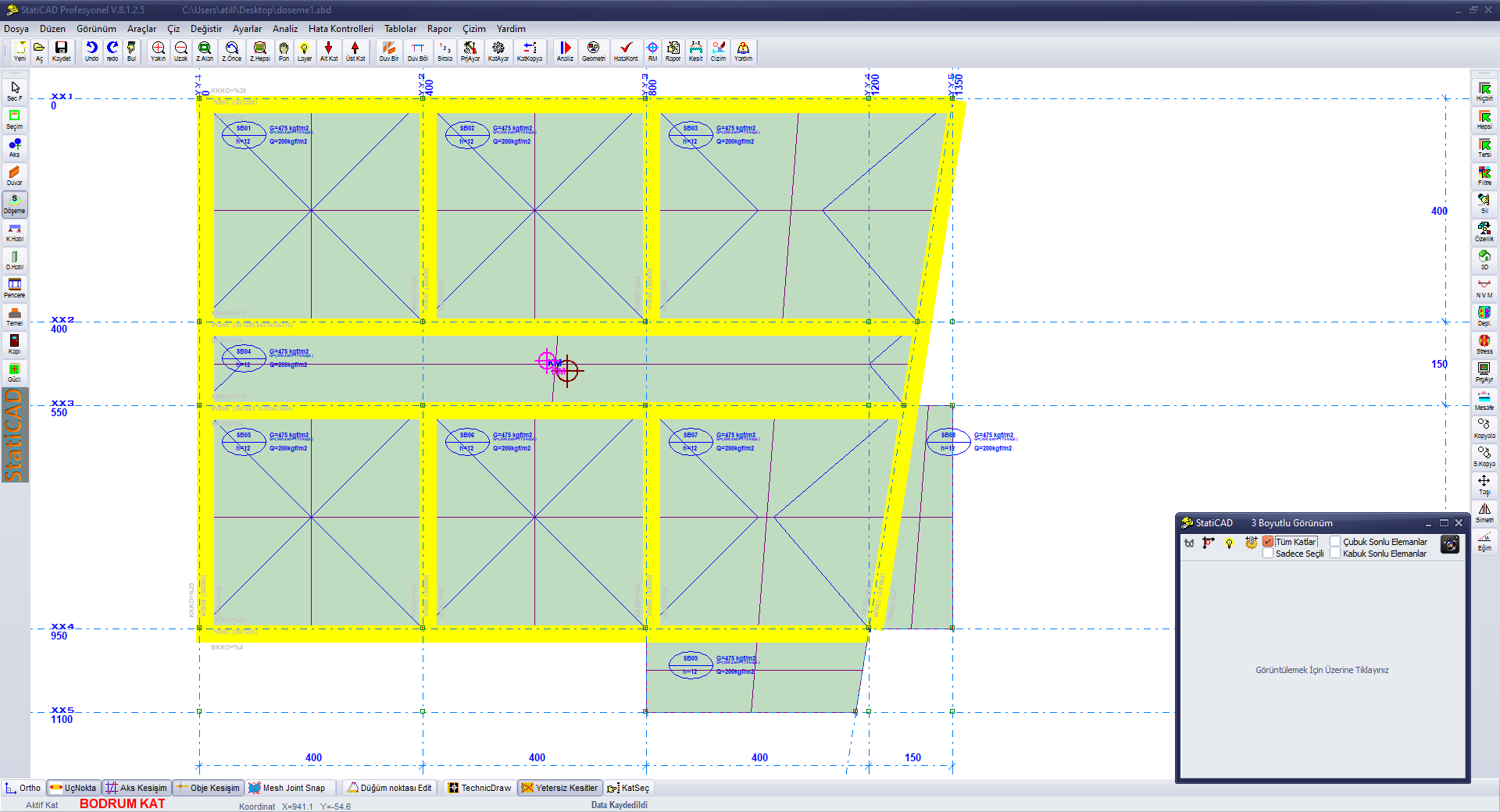 Rectangular Slab Drawing