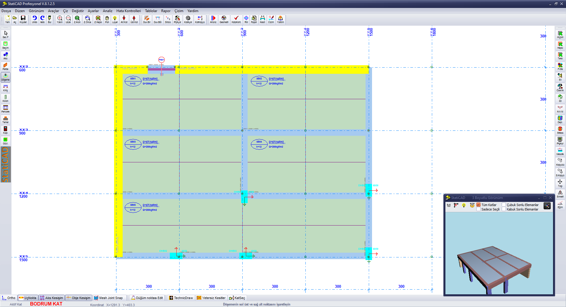 Beam / Tie Beam Drawing